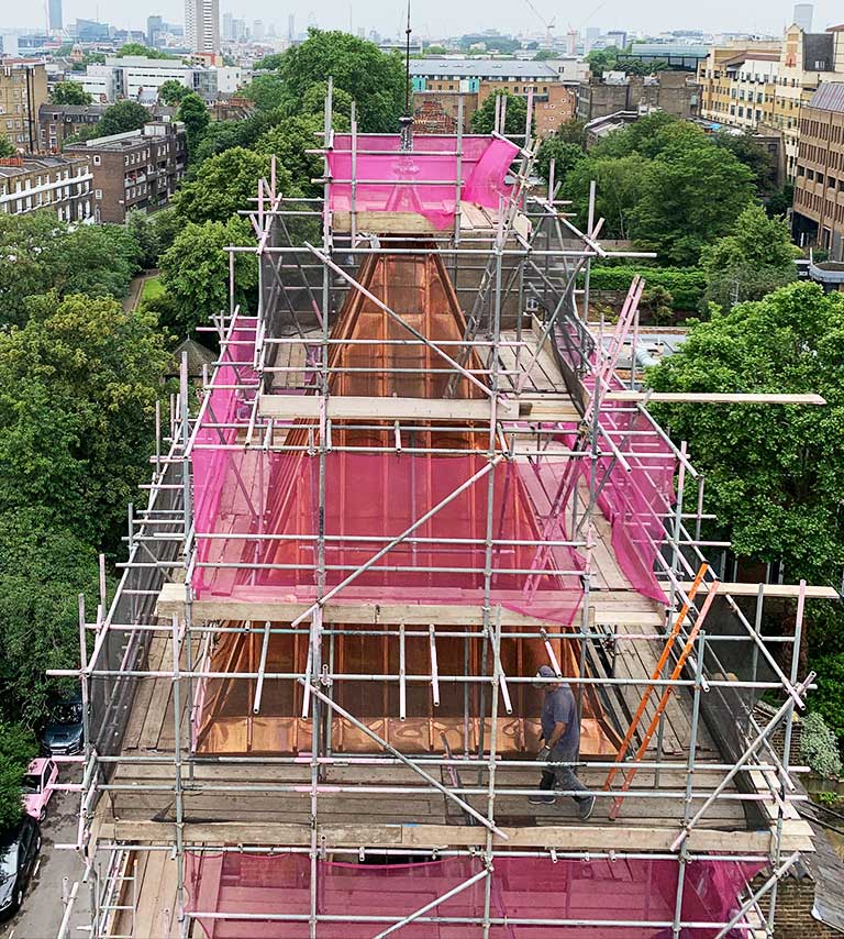 Copper roofing London